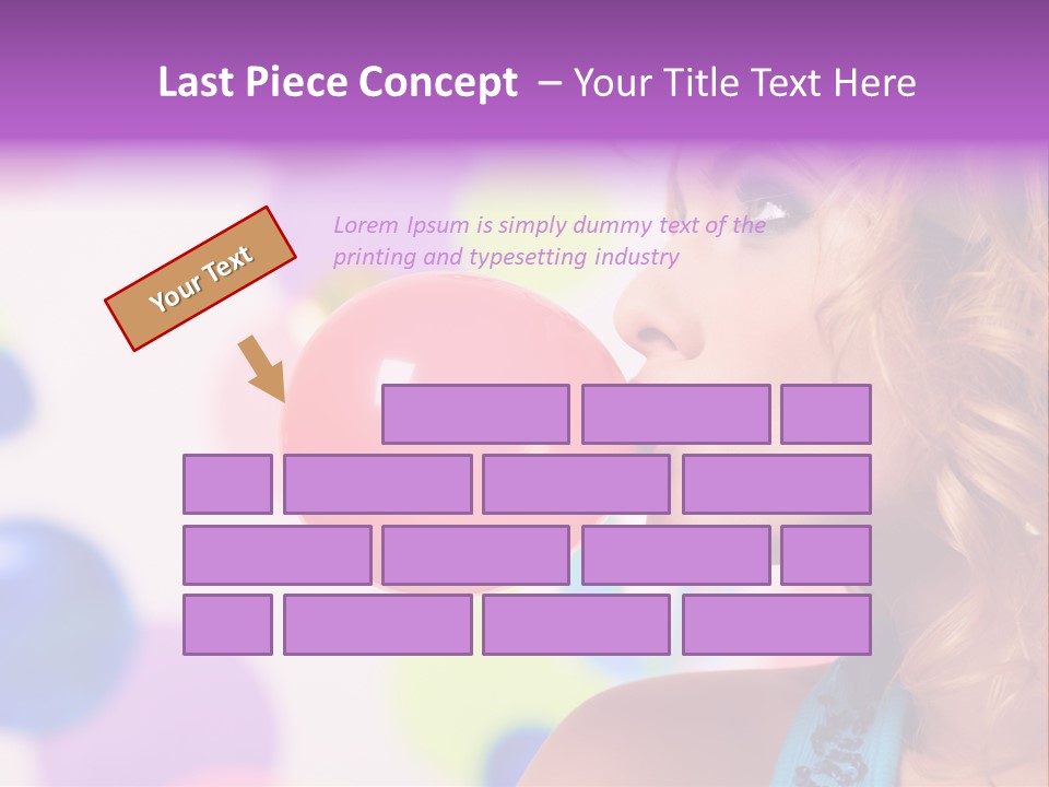 Blowing Bubble Gum PowerPoint Template