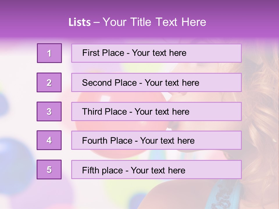 Blowing Bubble Gum PowerPoint Template