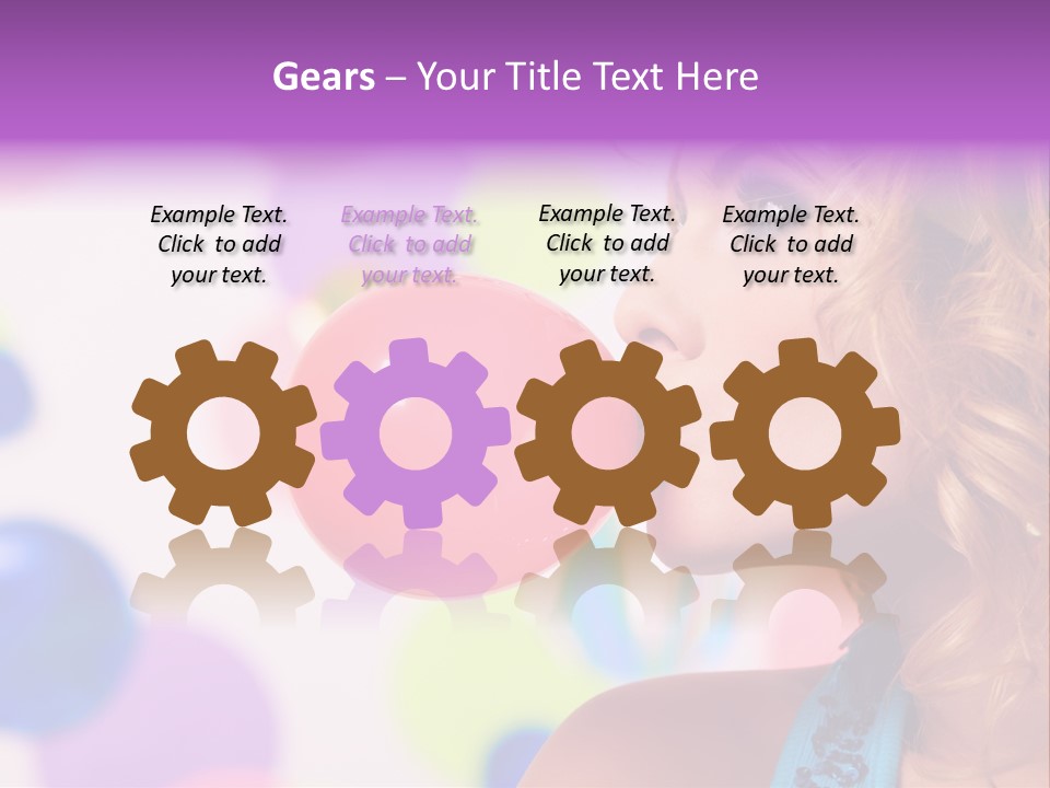 Blowing Bubble Gum PowerPoint Template