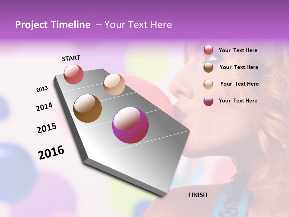 Blowing Bubble Gum PowerPoint Template