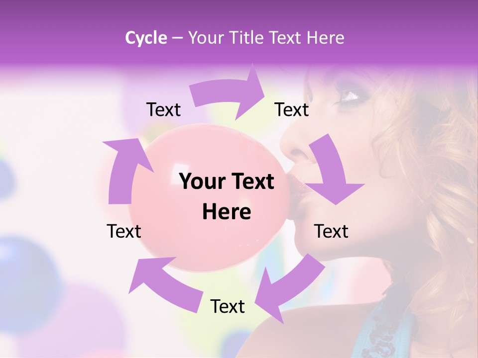 Blowing Bubble Gum PowerPoint Template
