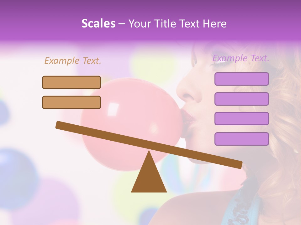 Blowing Bubble Gum PowerPoint Template