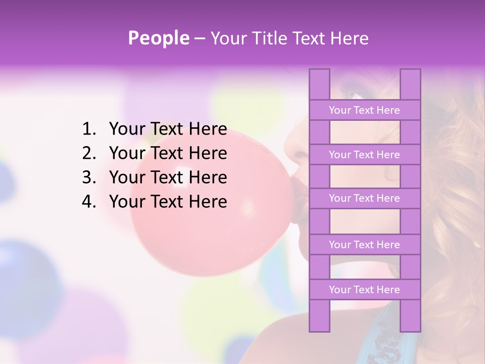 Blowing Bubble Gum PowerPoint Template