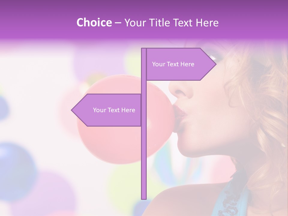 Blowing Bubble Gum PowerPoint Template