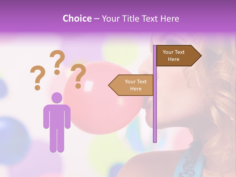 Blowing Bubble Gum PowerPoint Template