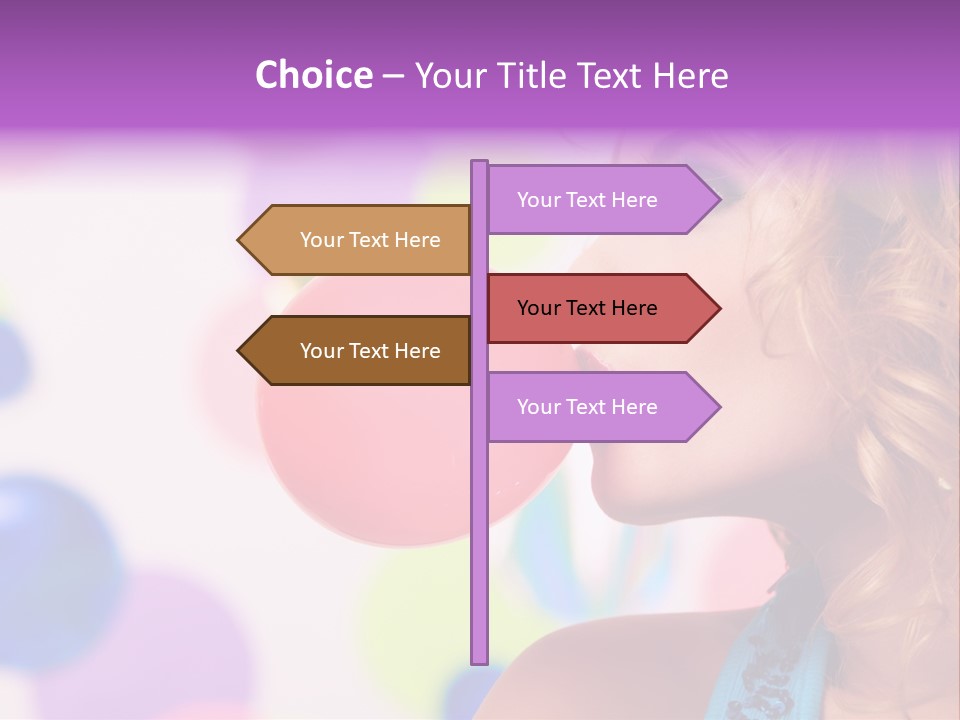 Blowing Bubble Gum PowerPoint Template