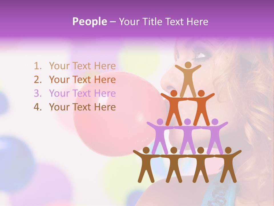 Blowing Bubble Gum PowerPoint Template