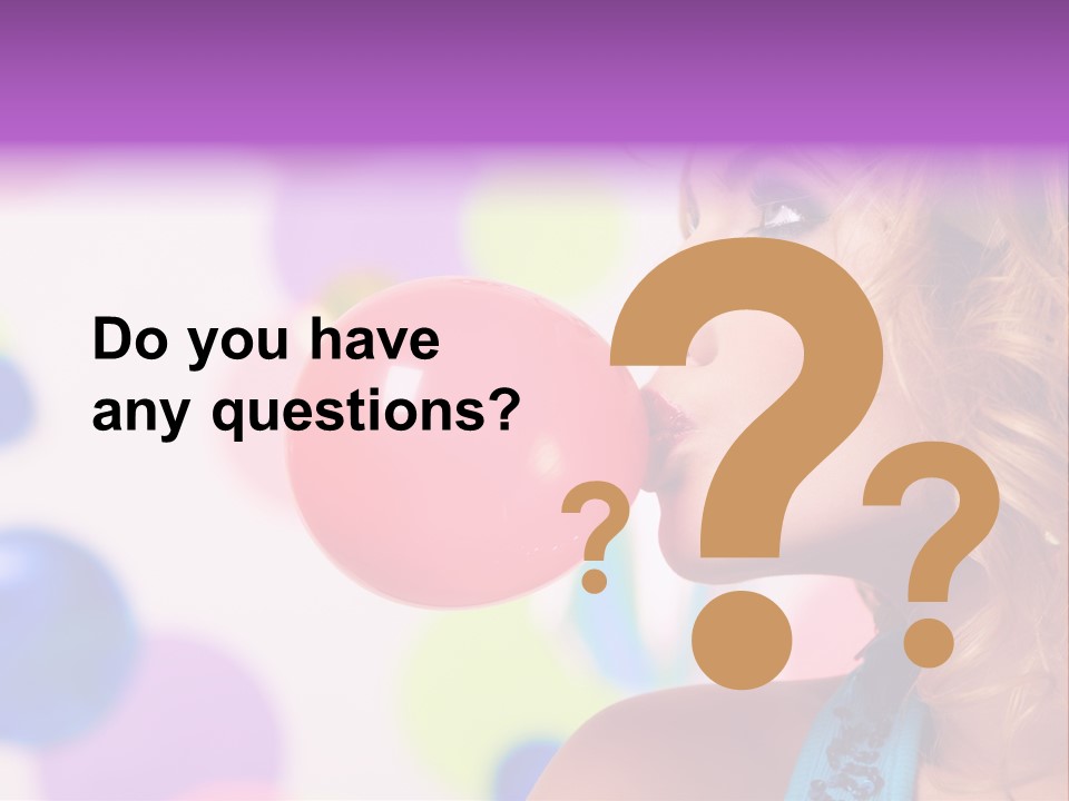 Blowing Bubble Gum PowerPoint Template