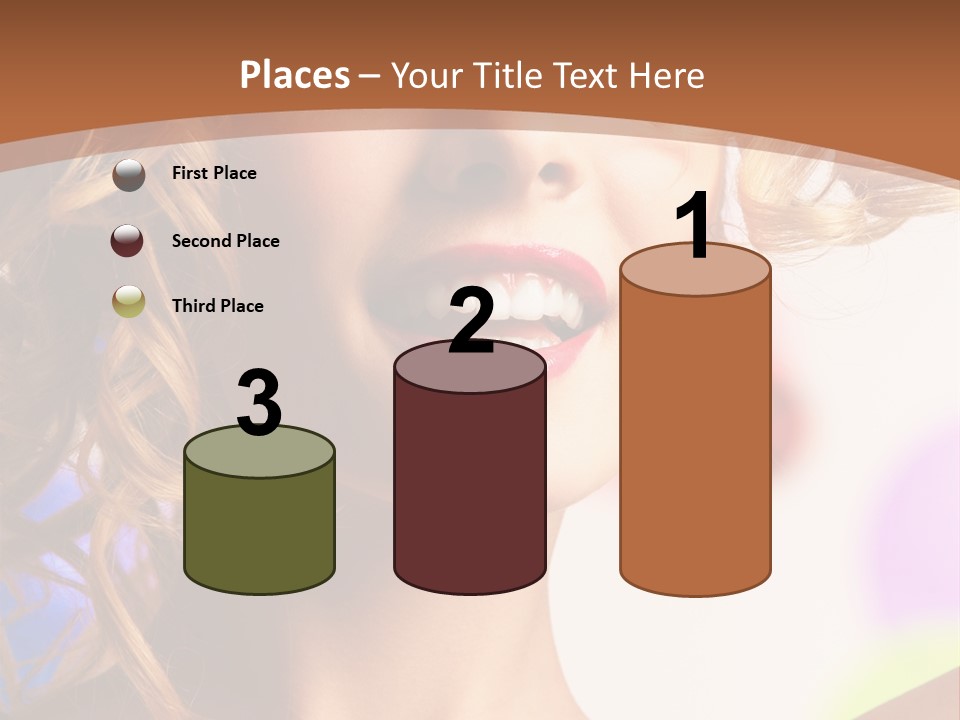 Blond Hair Vertical PowerPoint Template