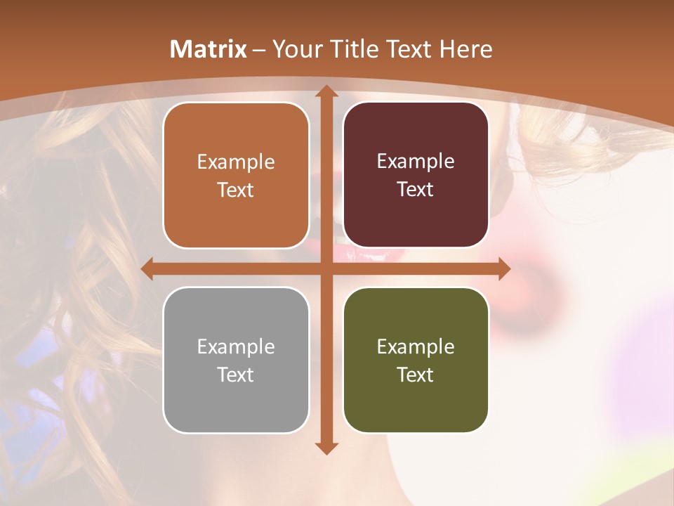 Blond Hair Vertical PowerPoint Template