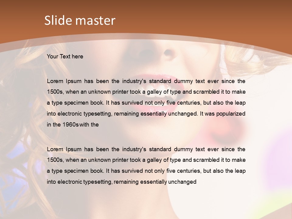 Blond Hair Vertical PowerPoint Template