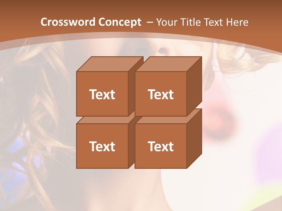 Blond Hair Vertical PowerPoint Template