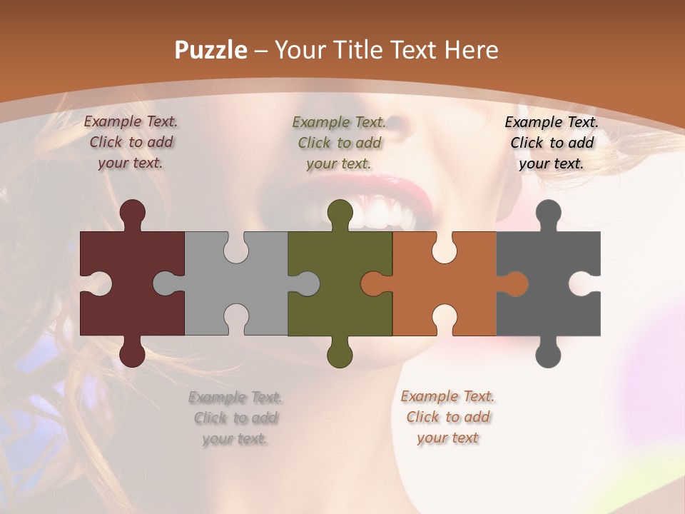 Blond Hair Vertical PowerPoint Template