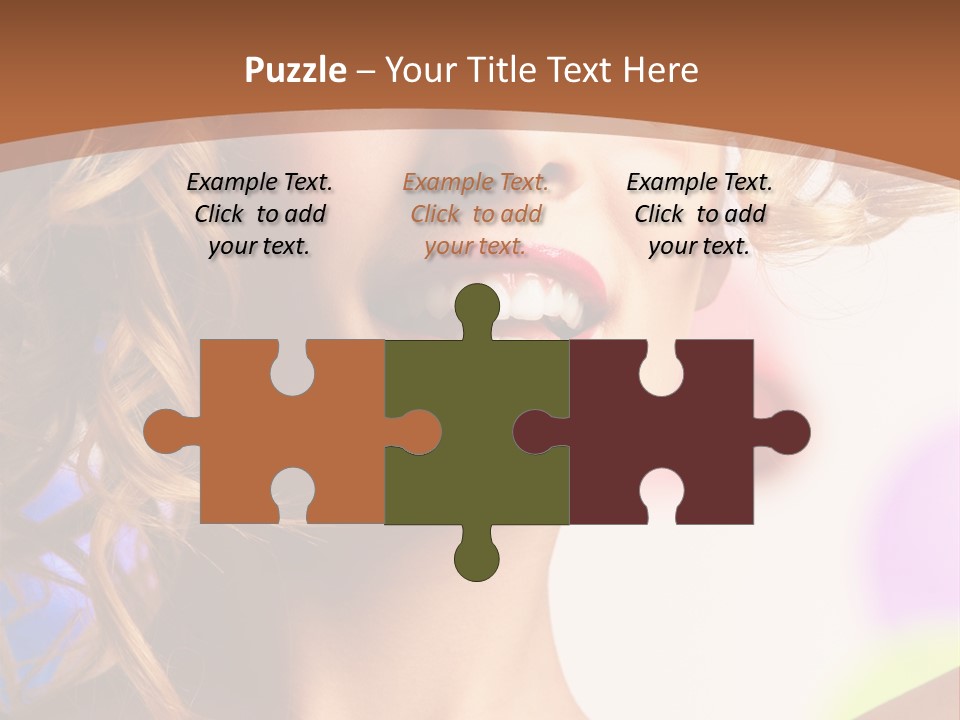 Blond Hair Vertical PowerPoint Template