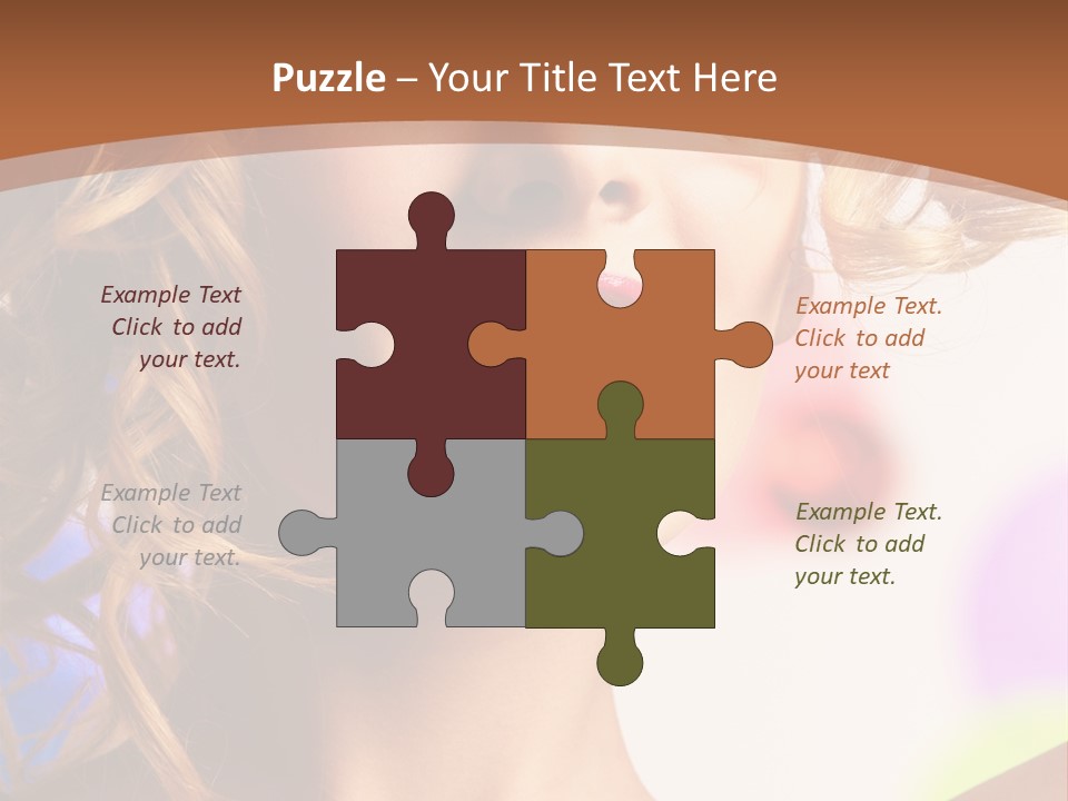 Blond Hair Vertical PowerPoint Template