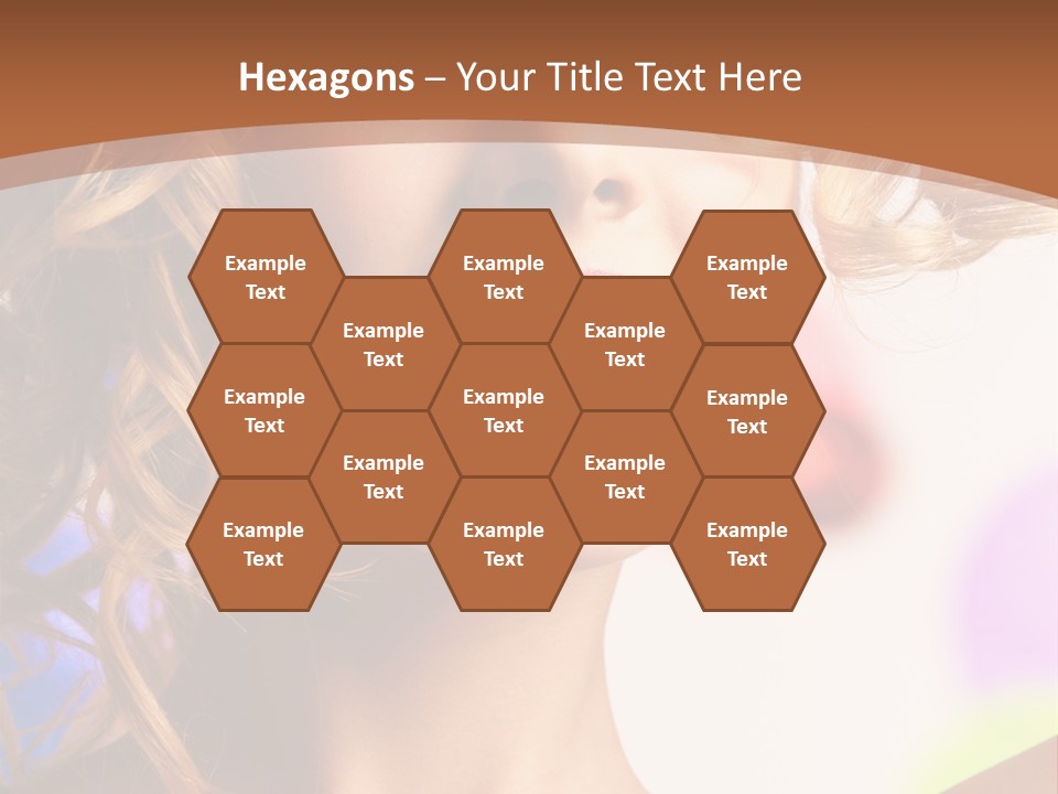 Blond Hair Vertical PowerPoint Template