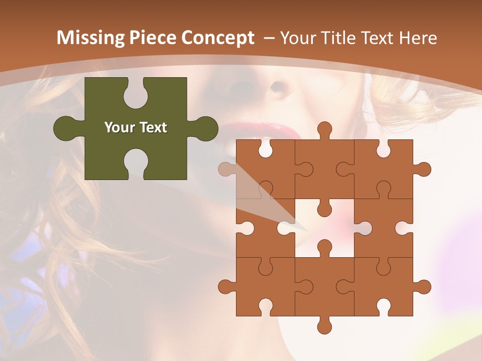 Blond Hair Vertical PowerPoint Template