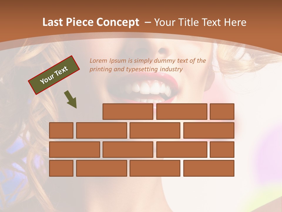 Blond Hair Vertical PowerPoint Template