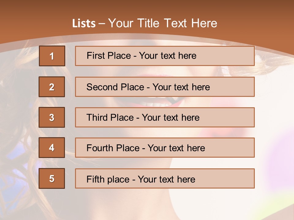 Blond Hair Vertical PowerPoint Template