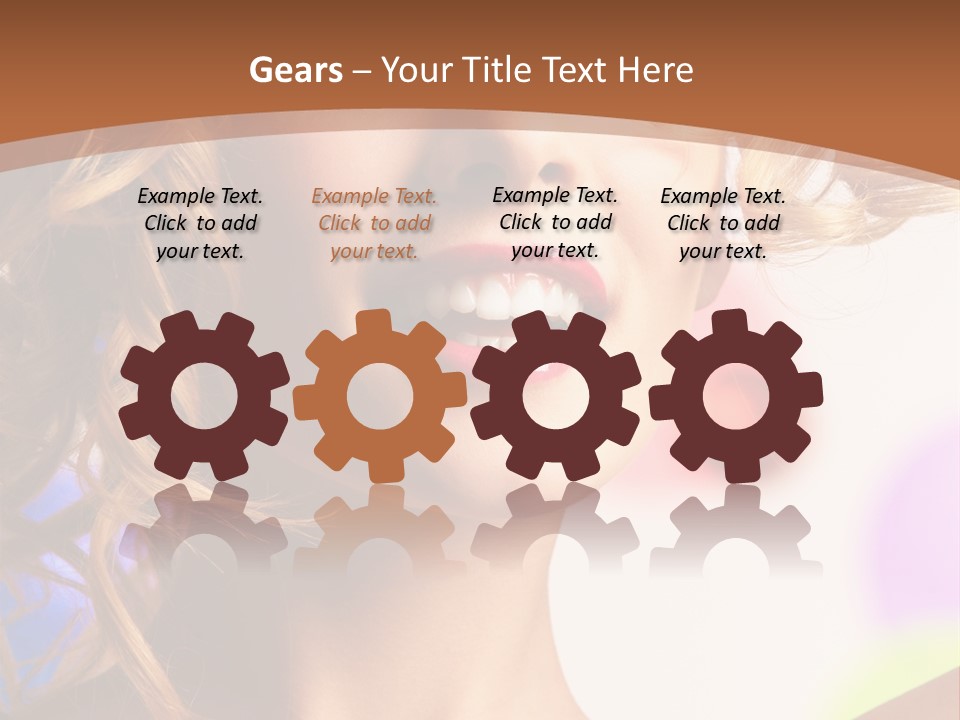 Blond Hair Vertical PowerPoint Template