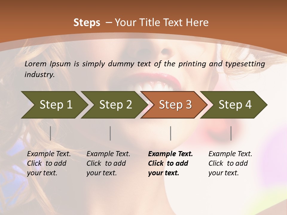 Blond Hair Vertical PowerPoint Template