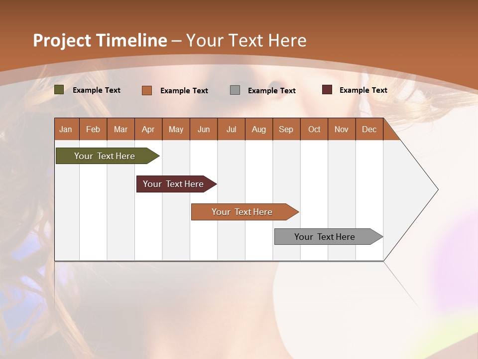 Blond Hair Vertical PowerPoint Template