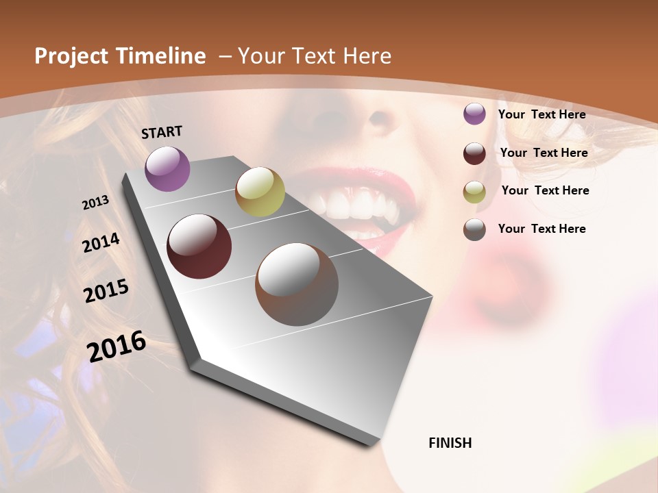 Blond Hair Vertical PowerPoint Template