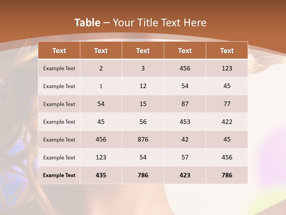 Blond Hair Vertical PowerPoint Template