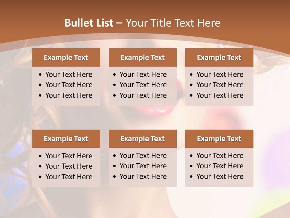 Blond Hair Vertical PowerPoint Template