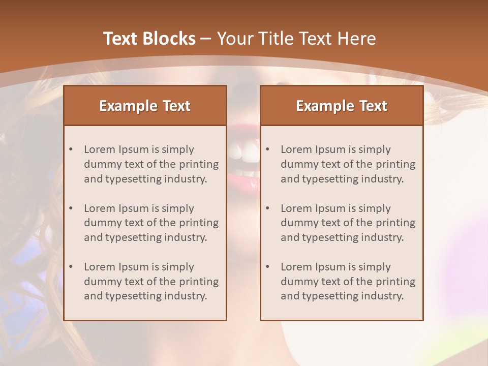 Blond Hair Vertical PowerPoint Template