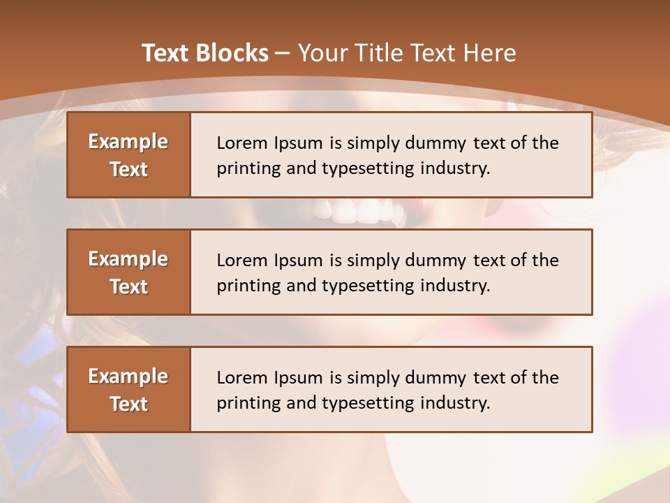 Blond Hair Vertical PowerPoint Template