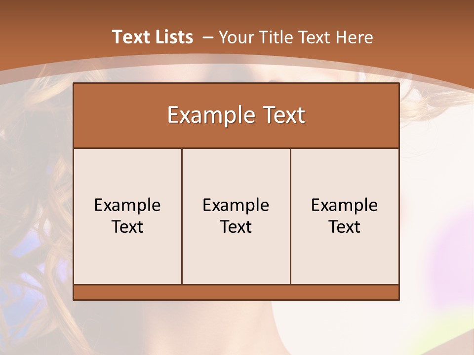 Blond Hair Vertical PowerPoint Template