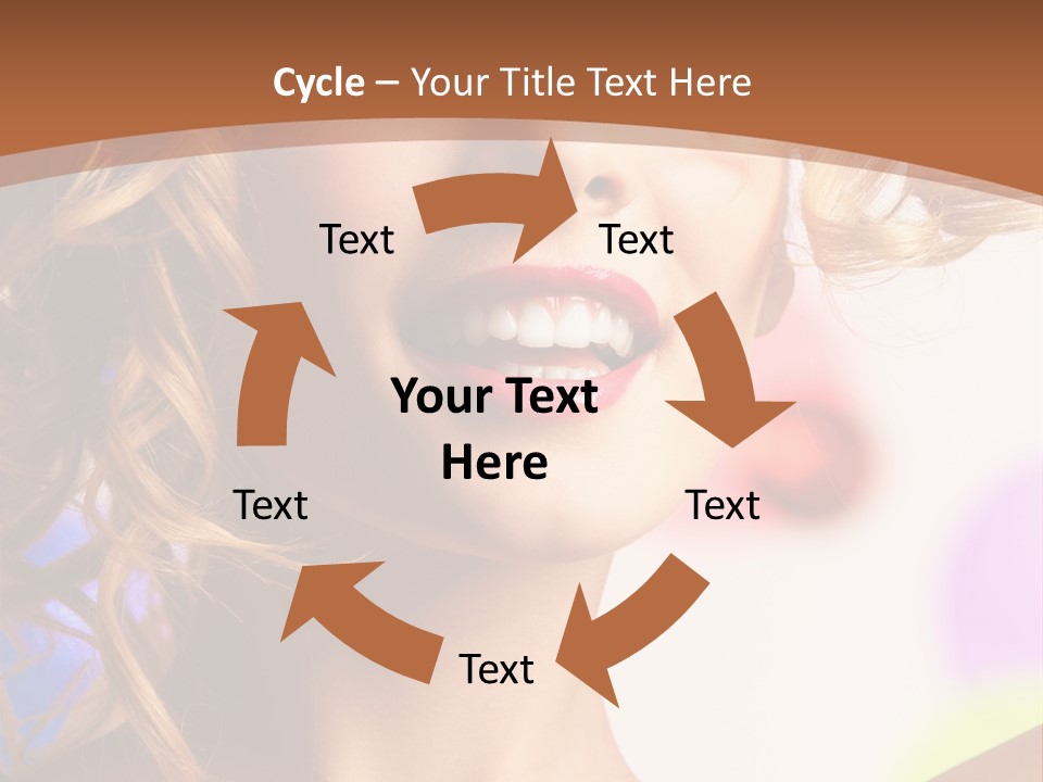 Blond Hair Vertical PowerPoint Template