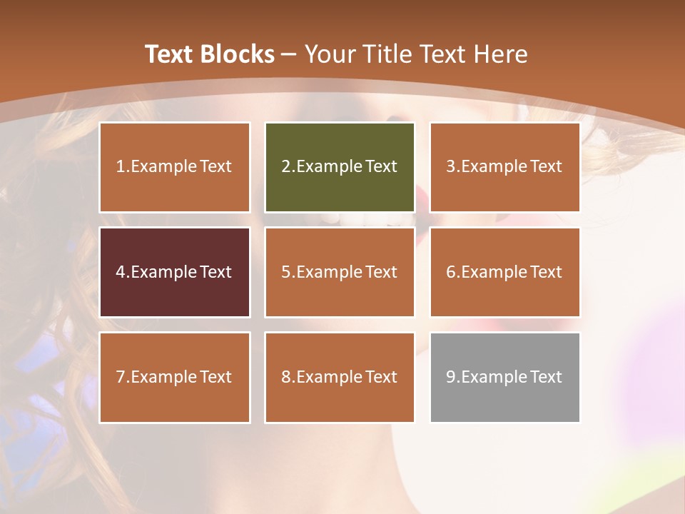 Blond Hair Vertical PowerPoint Template