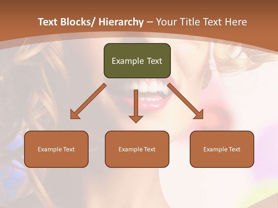 Blond Hair Vertical PowerPoint Template