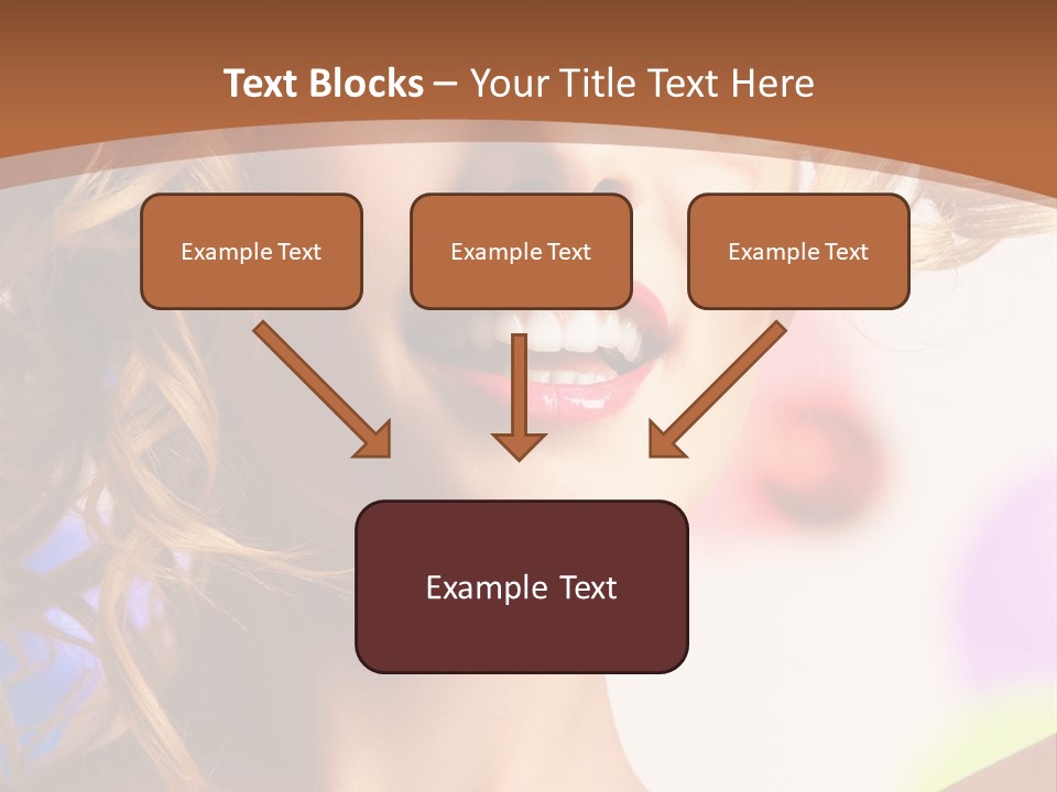 Blond Hair Vertical PowerPoint Template