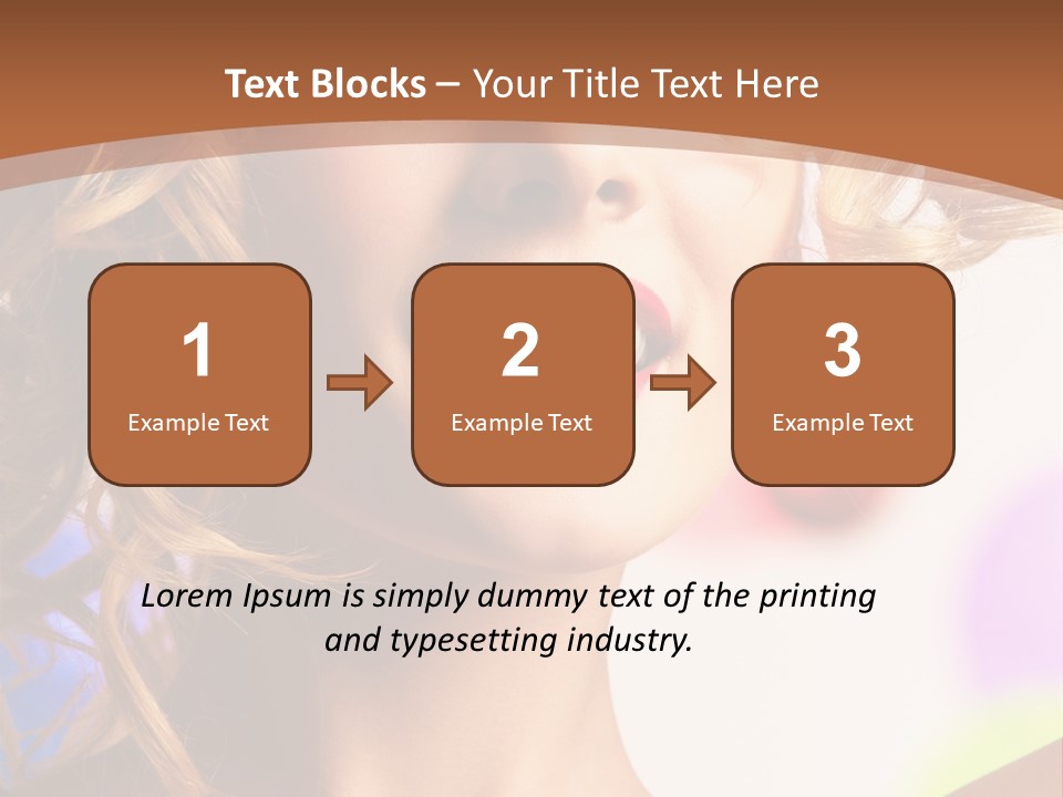 Blond Hair Vertical PowerPoint Template