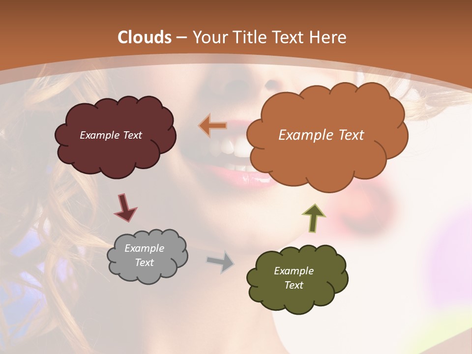 Blond Hair Vertical PowerPoint Template