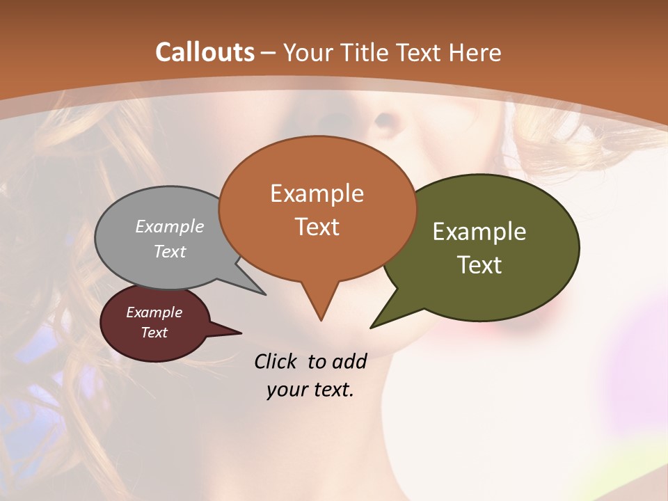 Blond Hair Vertical PowerPoint Template