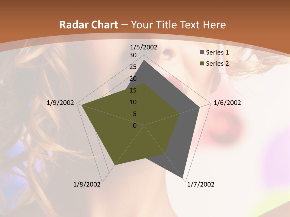 Blond Hair Vertical PowerPoint Template