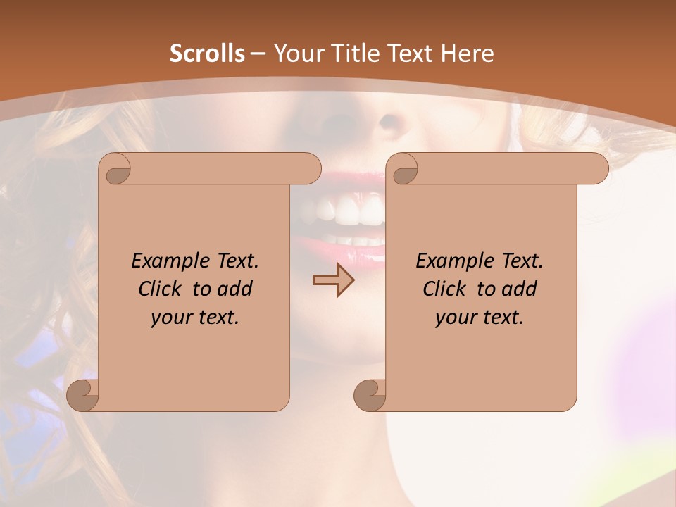 Blond Hair Vertical PowerPoint Template