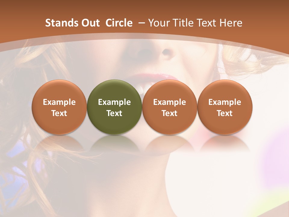 Blond Hair Vertical PowerPoint Template