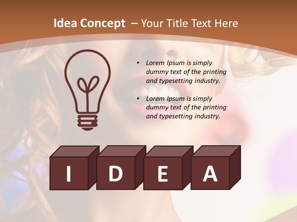 Blond Hair Vertical PowerPoint Template