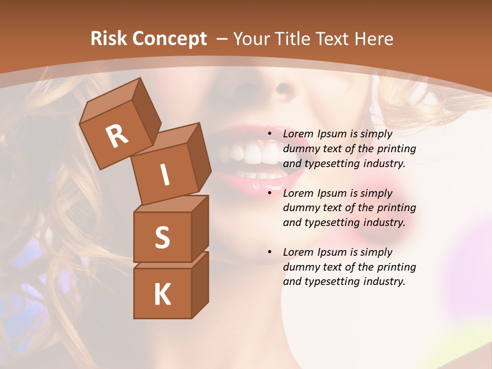 Blond Hair Vertical PowerPoint Template