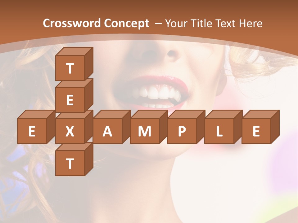 Blond Hair Vertical PowerPoint Template