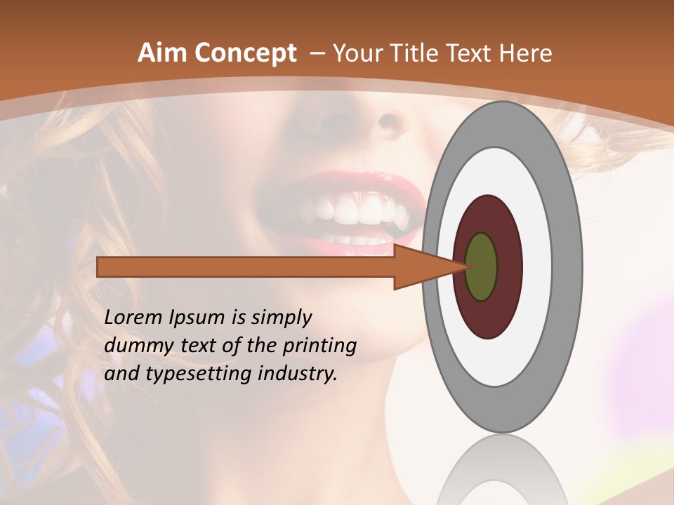 Blond Hair Vertical PowerPoint Template