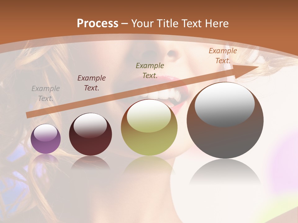 Blond Hair Vertical PowerPoint Template