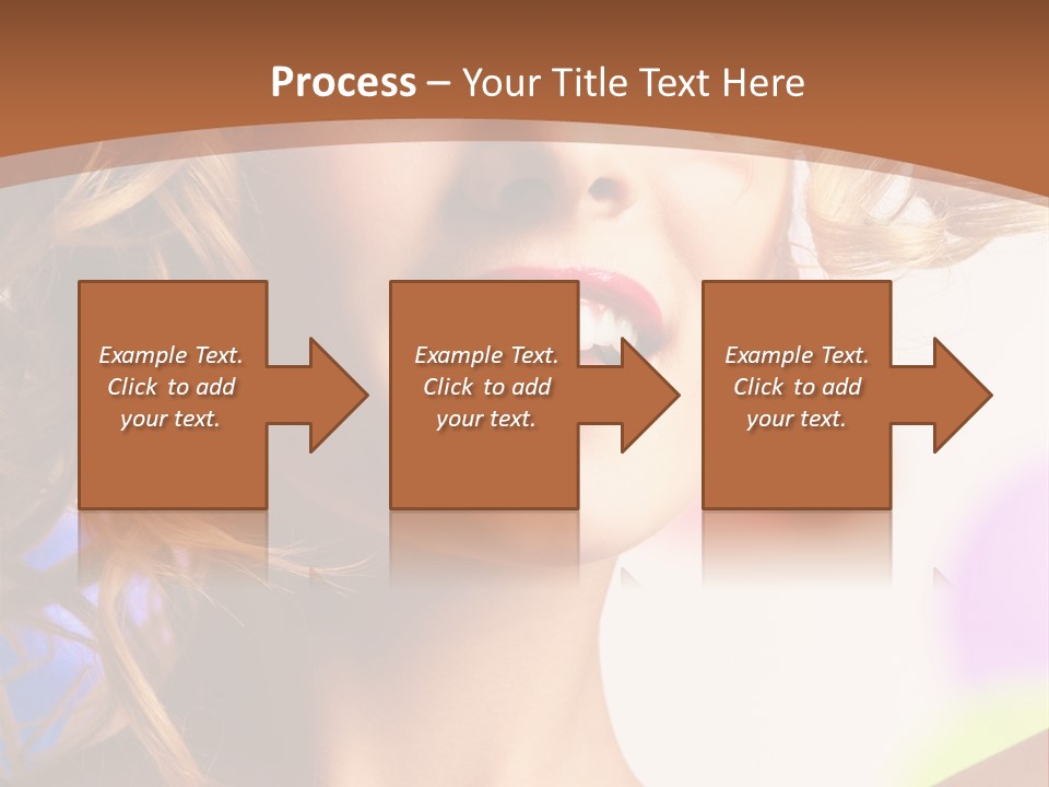 Blond Hair Vertical PowerPoint Template