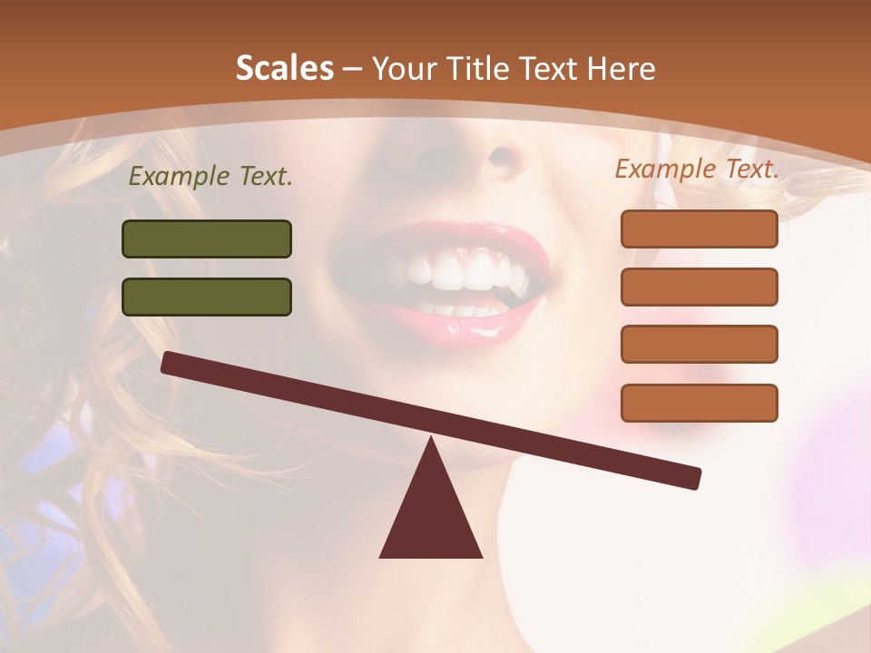 Blond Hair Vertical PowerPoint Template