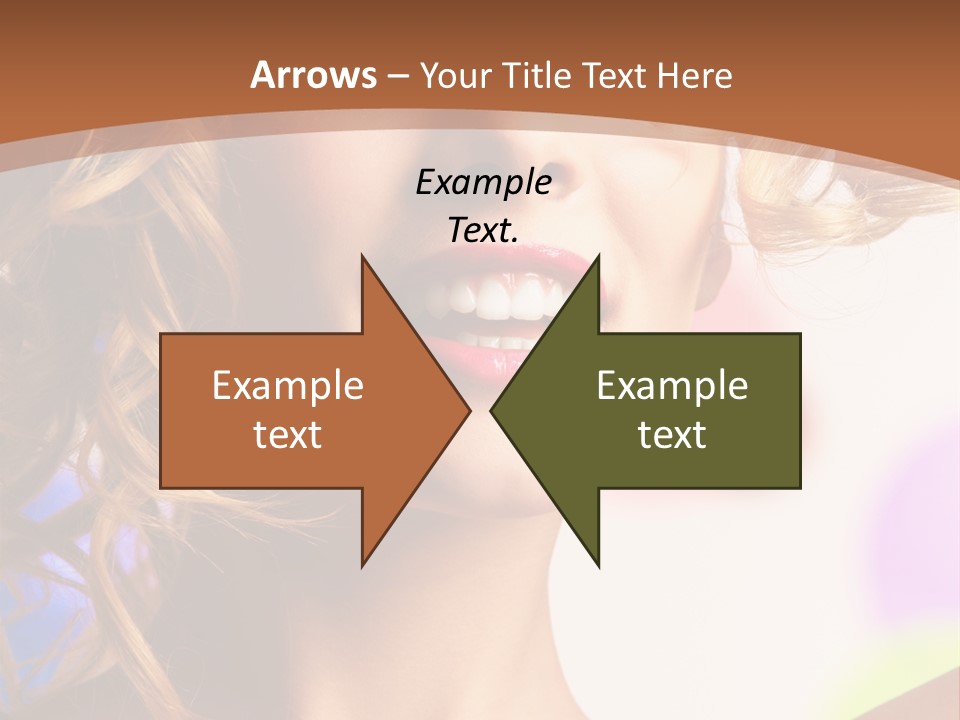 Blond Hair Vertical PowerPoint Template